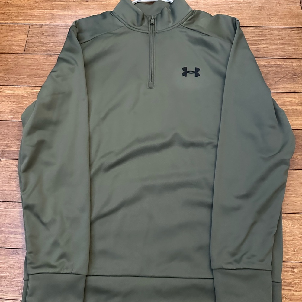 Under Armour Men's Olive Quarter-Zip Performance Pullover